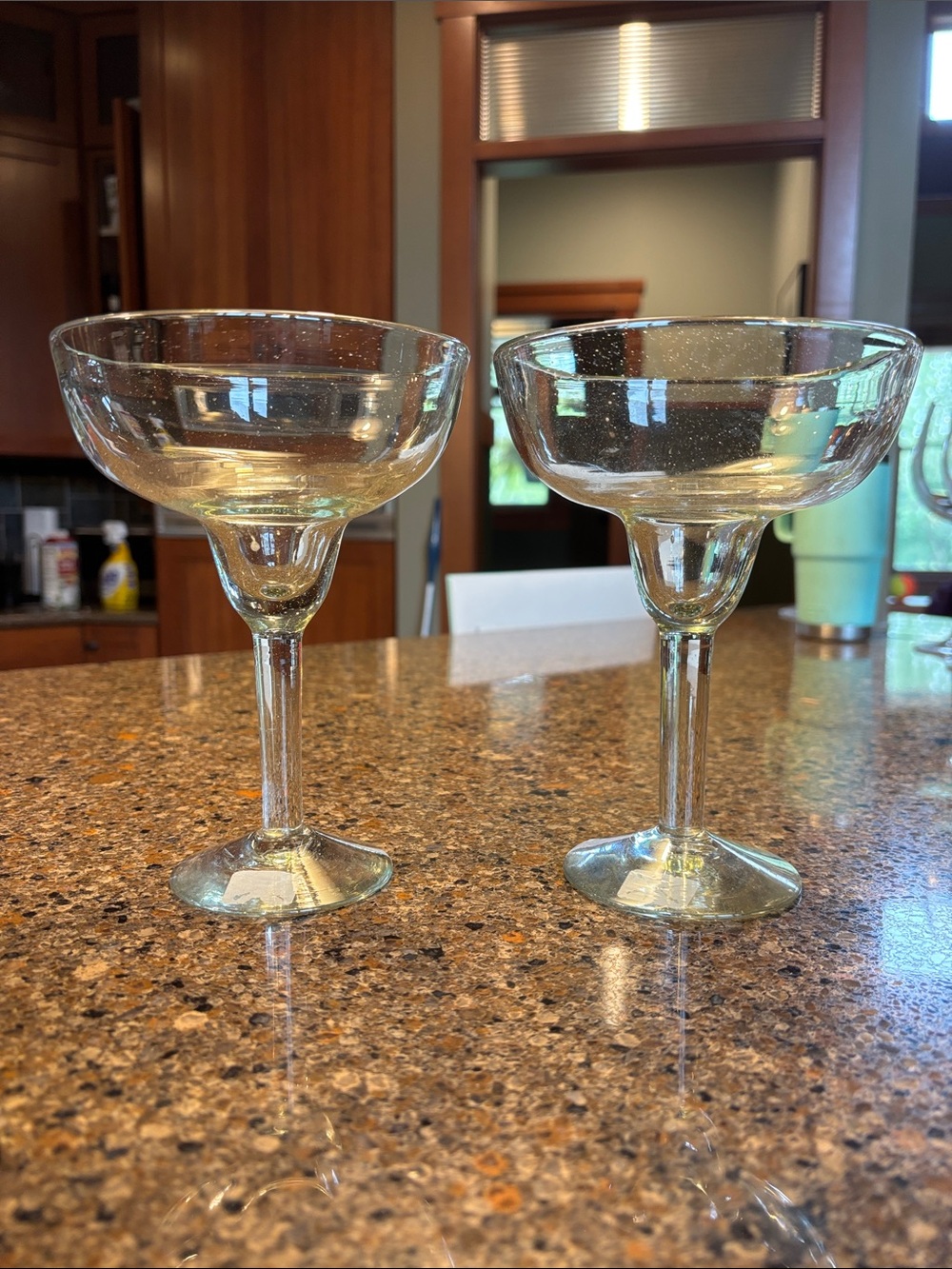 NWT Crate and Barrel Garcia Margarita (2) Glasses Made in Mexico 15 oz Heavy